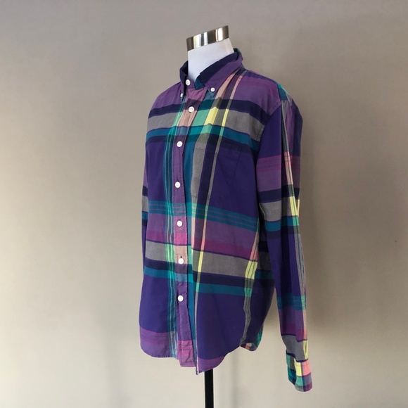 Shirt Small Abercrombie & Fitch Madras Plaid - Picture 9 of 9